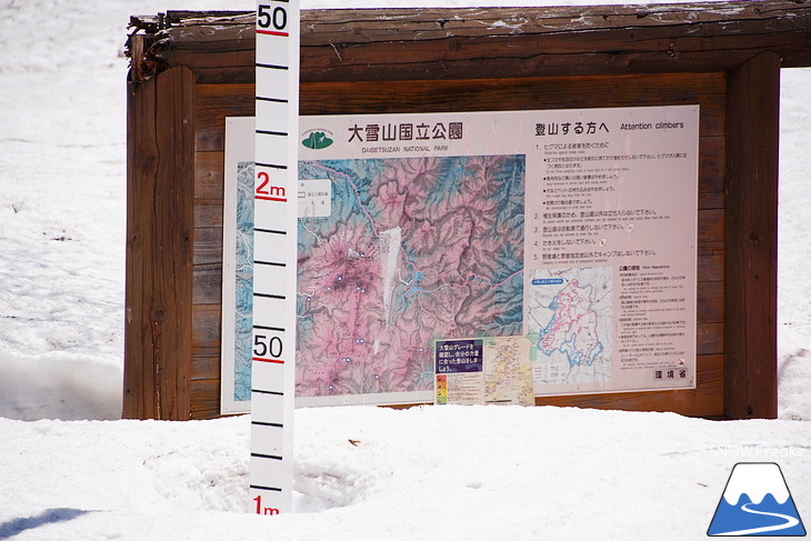 大雪山旭岳ロープウェイスキー場 残雪の北海道最高峰に今季最後のシュプールを…。